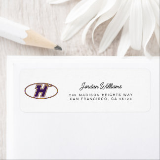 Hunter College Hawks Atletisk Logo Returadress Etikett
