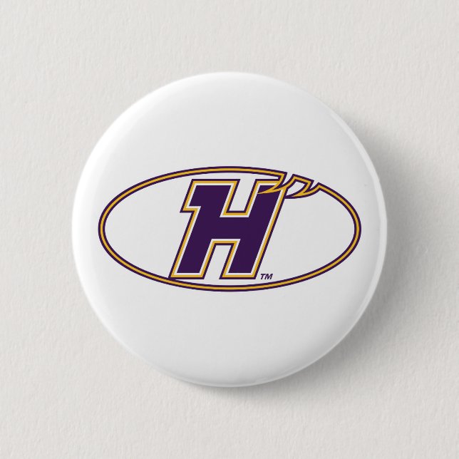 Hunter College Hawks Atletiska Logo Knapp (Framsida)