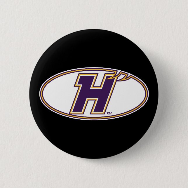 Hunter College Hawks Atletiska Logo Knapp (Framsida)