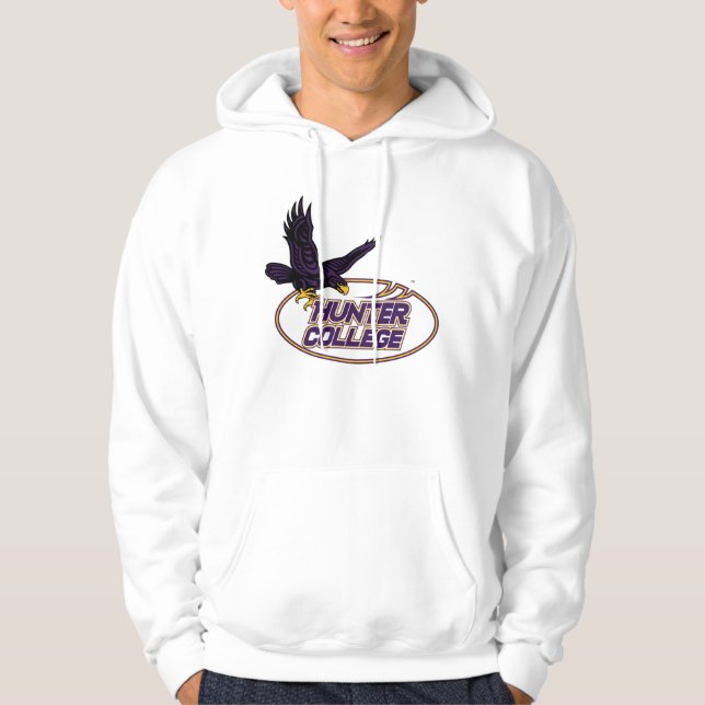 Hunter College Hawks Maskot Hoodie (Framsida)