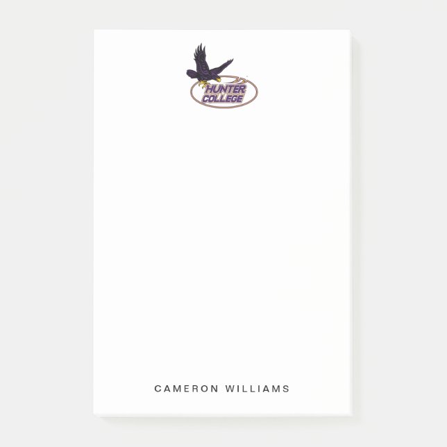 Hunter College Hawks Maskot Post-it Block (Framsida)
