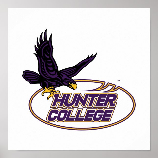 Hunter College Hawks Maskot Poster (Framsidan)