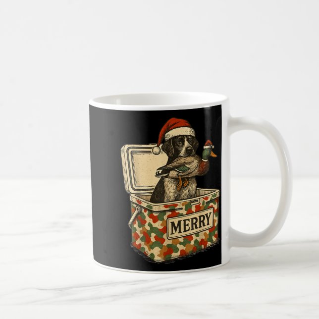 Hunter Dad Christmas Mallard Xmas Duck Lover Women Kaffemugg (Höger)