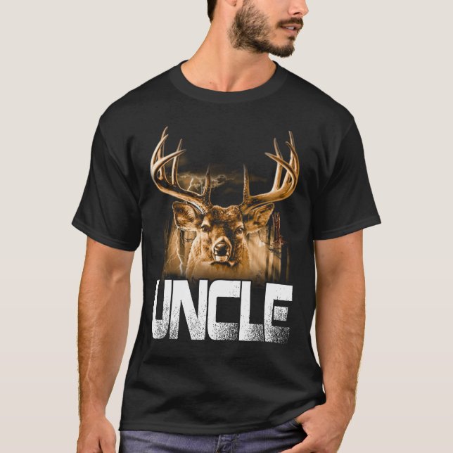 Hunter farbror T-Shirt Funny Pappa Hunting Far (Framsida)