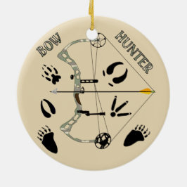Hunter Gifts, Bow Hunting, Archery Julgransprydnad Keramik