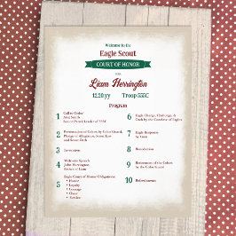 Hunter Green and Burgundy Scout Program