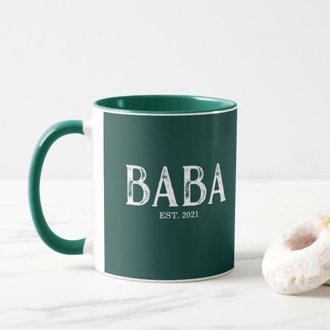 Hunter Green Baba Grundad år Mugg (Med munk)