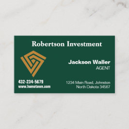 Hunter Green Calling Card for Any Business Visitkort