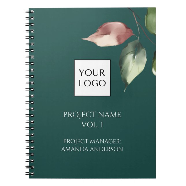 Hunter Green Logotyp Projektledare  Anteckningsbok (Framsidan)