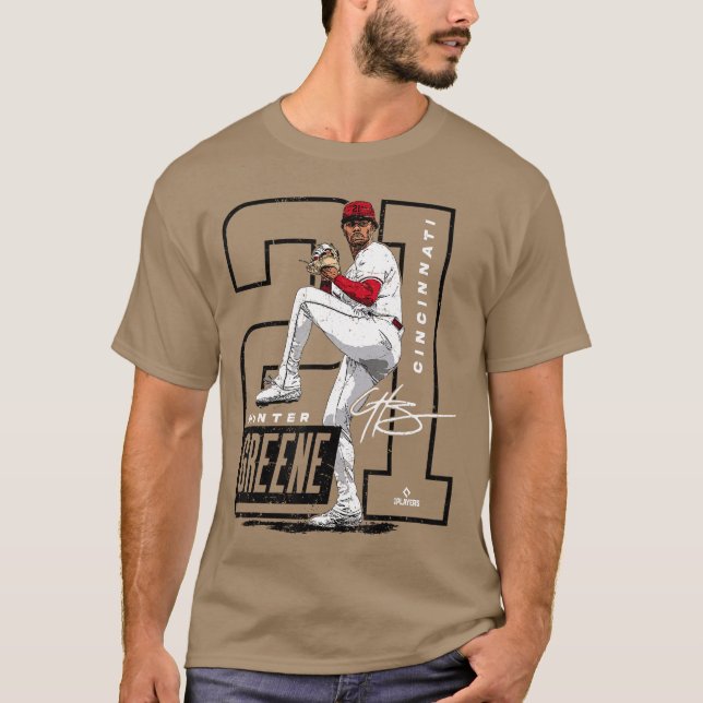 Hunter Greene Cincinnati MLB Baseball Players MLBH T Shirt (Framsida)