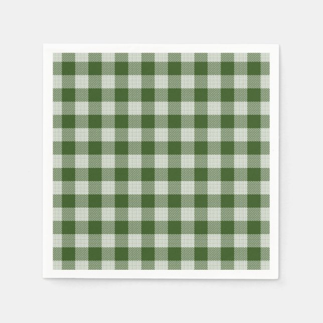 Hunter Grönt Gingham Play Pappersservett (Framsidan)