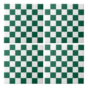 Hunter Grönt och White Checkated Kakelplatta