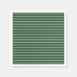 Hunter Grönt och White Thin Vågrät Stripe Pappersservett