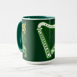 Hunter Grönt Saint patrick's day Irish Harp Celtic Mugg