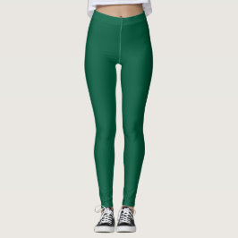Hunter Grönt Solid Färg Leggings