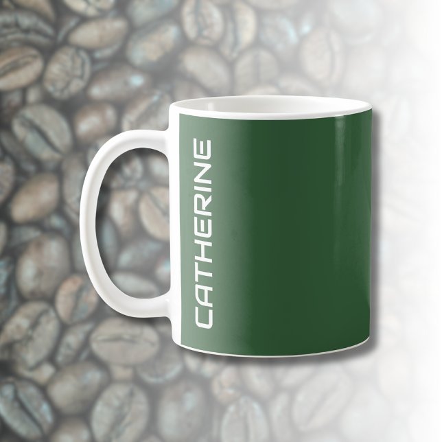 Hunter Grönt Solid Färg Personlig Kaffemugg (Skapare uppladdad)