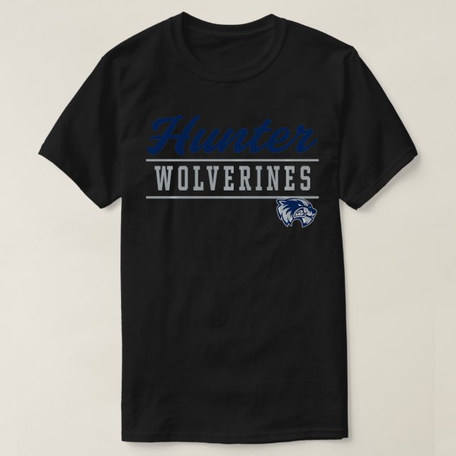 Hunter High School Wolverines Pullover T Shirt (Design framsida)