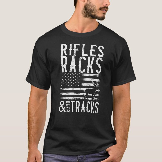 Hunter-Hjort för jakt på Hjort T Shirt (Framsida)