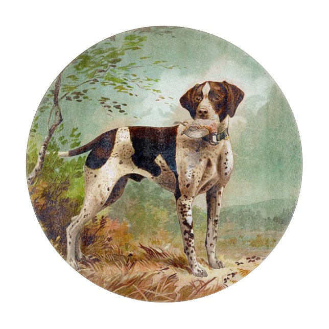 Hunter hund med fågel i munnen (Framsidan)