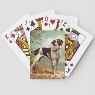 Hunter hund med fågel i munnen casinokort