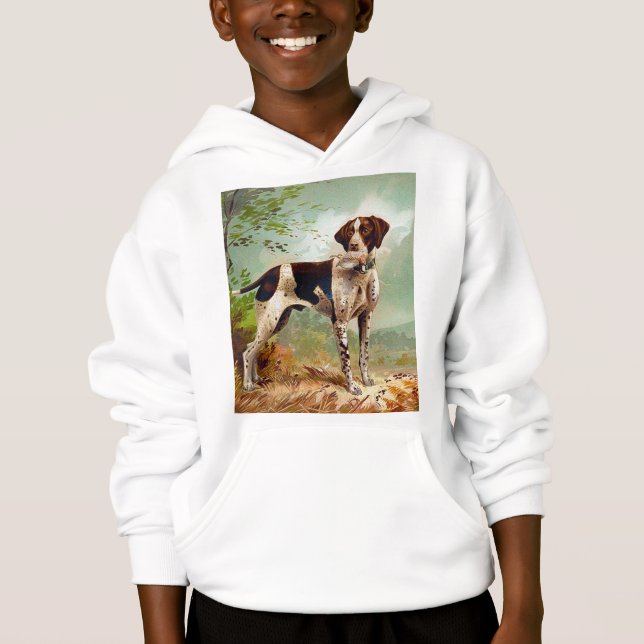 Hunter hund med fågel i munnen t shirt (Framsida)