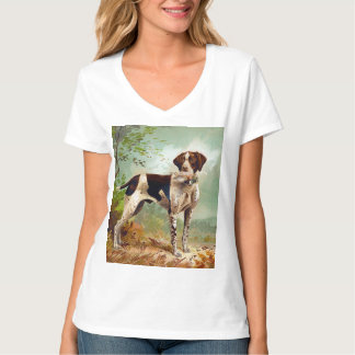 Hunter hund med fågel i munnen t shirt
