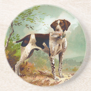 Hunter hund med fågel i munnen underlägg