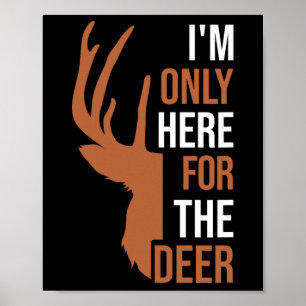 Hunter Hunting Hunt Hjort Hunting Buck Elk Antlers Poster