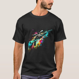 Hunter Hunting Hunting Stänk Art Hunter Hunting Ri T Shirt