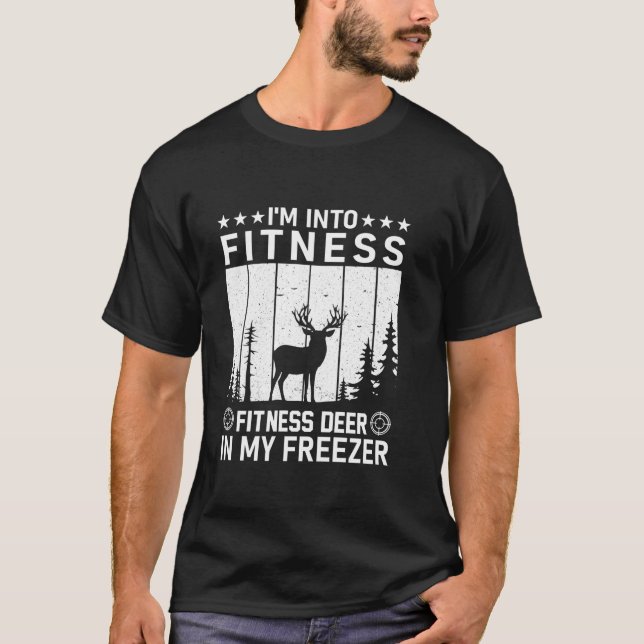 Hunter I är i Fitness Hjort Freezer Hunter Pappa L T Shirt (Framsida)