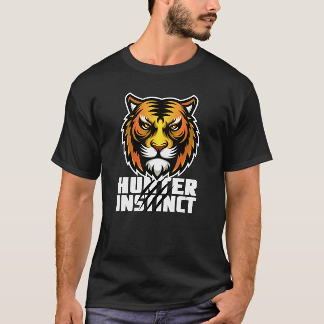 Hunter Instance Tiger Head T Shirt (Framsida)