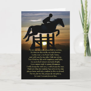 Hunter Jumper Evting Horse Sympathy Kort