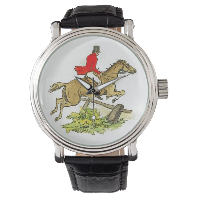 Hunter Jumper Horse Fox Hunting eller Trail Ride Armbandsur (Framsida)