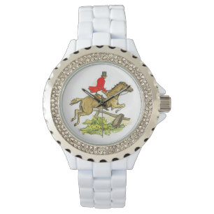 Hunter Jumper Horse Fox Hunting Trail Riding Woman Armbandsur
