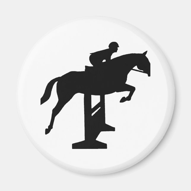 Hunter Jumper Horse & Rider Magnet (Framsidan)