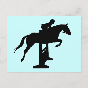 Hunter Jumper Horse & Rider Vykort