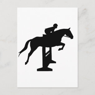 Hunter Jumper Horse & Rider Vykort