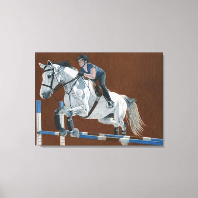 Hunter/Jumper - Horse & Rider Wrapped Canvas (Framsida)