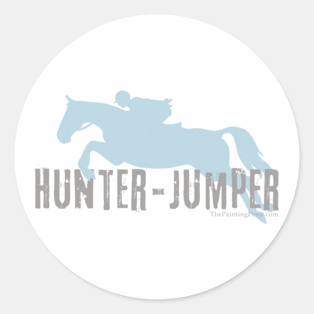 Hunter Jumper Horse Runt Klistermärke (Framsida)