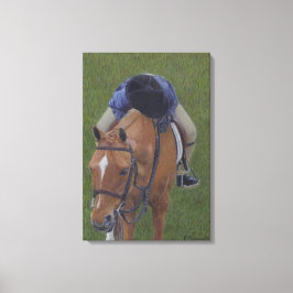 Hunter Jumper Pony och Girl Wrapped Canvas Art