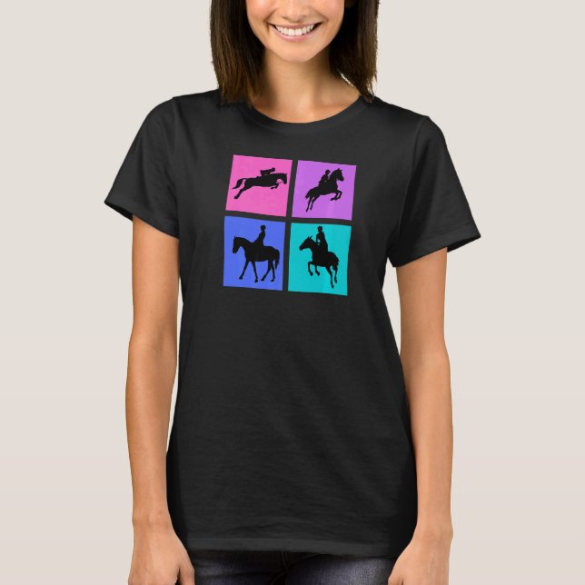 Hunter Jumping Horse under sadel Premium T Shirt (Framsida)