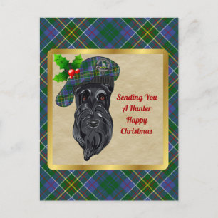 Hunter Klan Badge & Tartan julkort Vykort