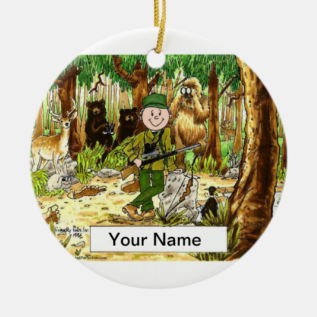 Hunter - Male Julgransprydnad Keramik (Framsidan)