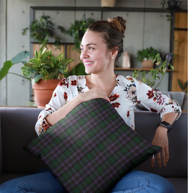 Hunter Modern Original Scottish Tartan Kudde (Skapare uppladdad)
