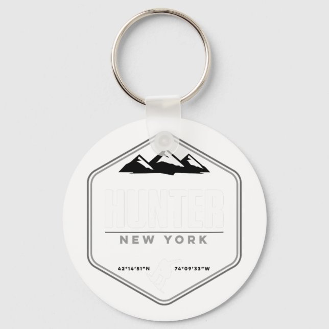 Hunter Mountain Ny Snowboard T Nyckelring (Framsida)