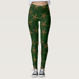 Hunter och Guld Celtic Leggings