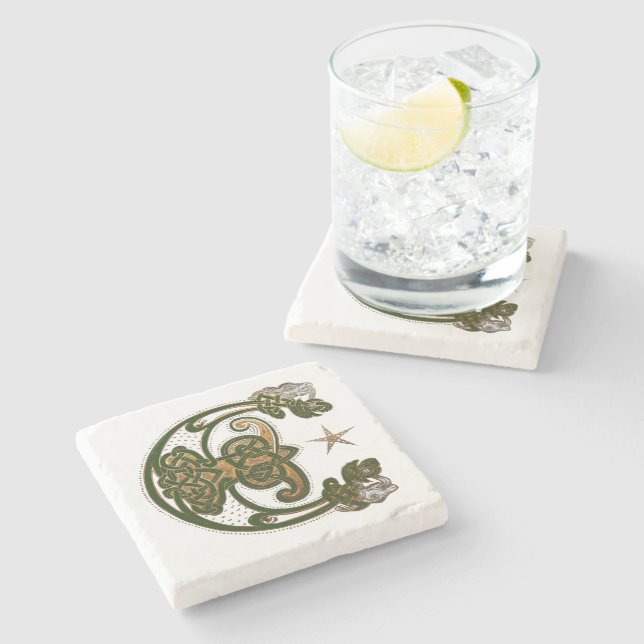 Hunter och Guld Celtic Stenunderlägg (Sidan)