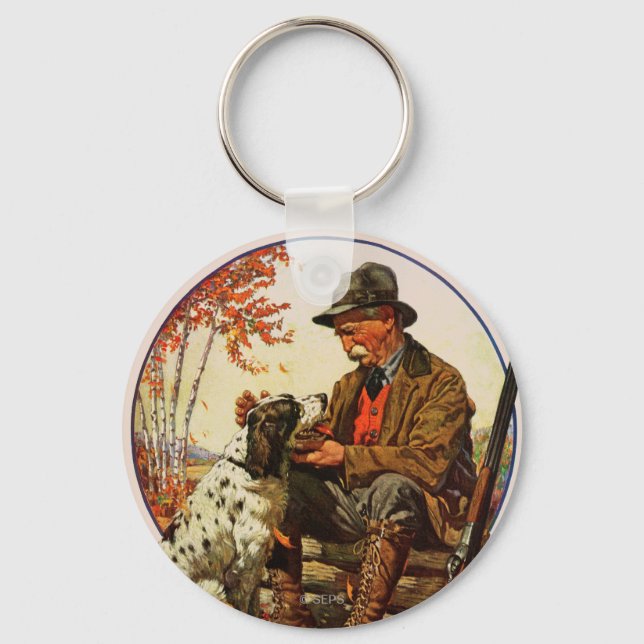 Hunter och spanjor nyckelring (Framsida)