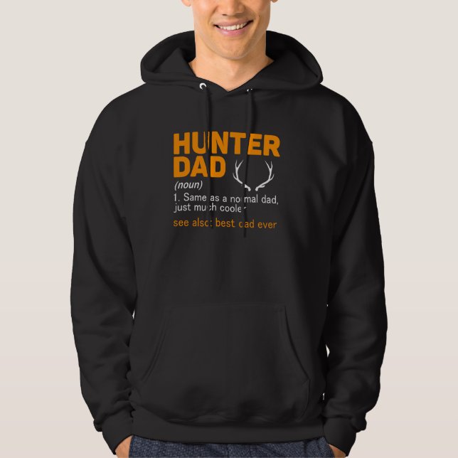 Hunter Pappa Definition Best Pappa någonsin Hoodie (Framsida)