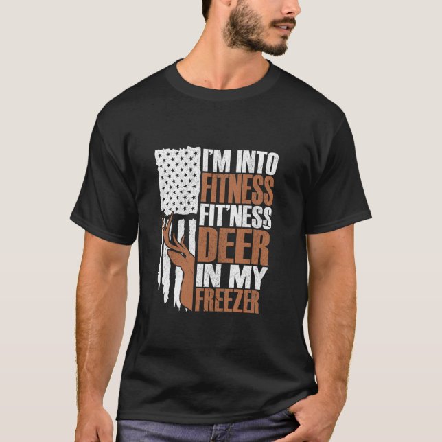 Hunter Pappa Fitness Hjort in my Freezer Funny Hun T Shirt (Framsida)